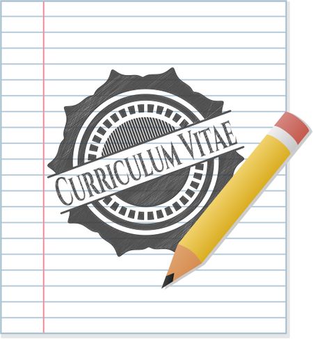 Curriculum Vitae emblem drawn in pencil