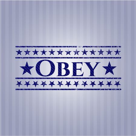 Obey with denim texture