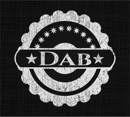 Dab chalk emblem written on a blackboard