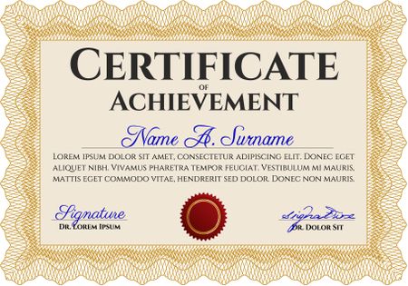 certificate template eps10 jpg of achievement diploma vector illustration design completion