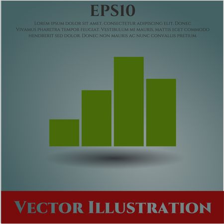 chart icon vector symbol flat eps jpg app web concept website