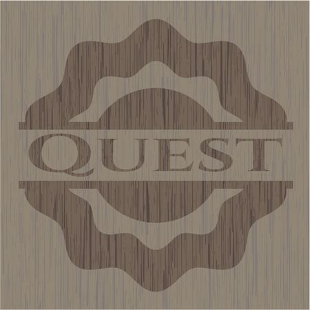 Quest retro wooden emblem