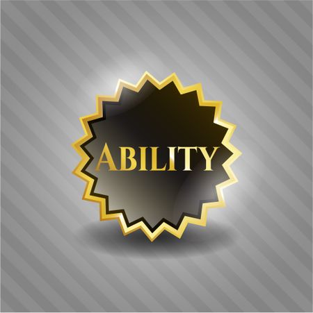 Ability golden badge or emblem