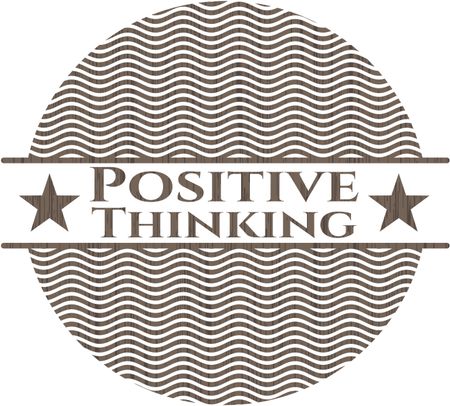 Positive Thinking wood signboards