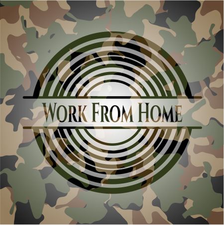Work From Home on camo texture