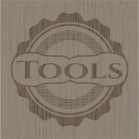 Tools retro wooden emblem