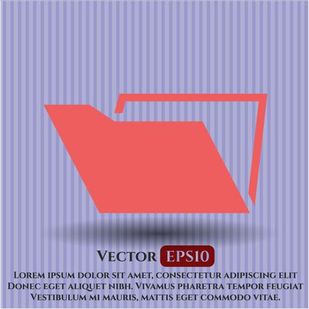 Folder icon vector symbol flat eps jpg app web concept website