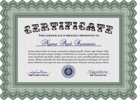 certificate template eps10 jpg of achievement diploma vector illustration design completion