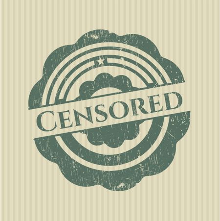 Censored rubber grunge texture seal