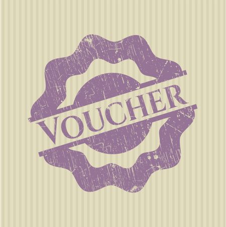 Voucher rubber grunge seal