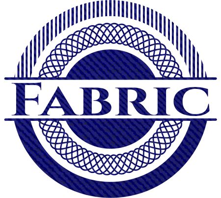 Fabric badge with denim texture