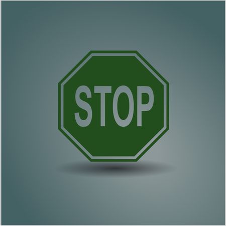 stop icon vector symbol flat eps jpg app web concept website