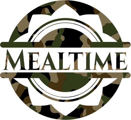 Mealtime on camouflage pattern