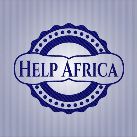 Help Africa emblem with jean high quality background