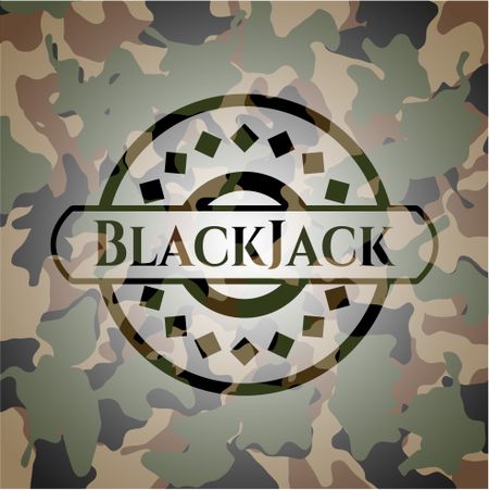 BlackJack on camouflage texture