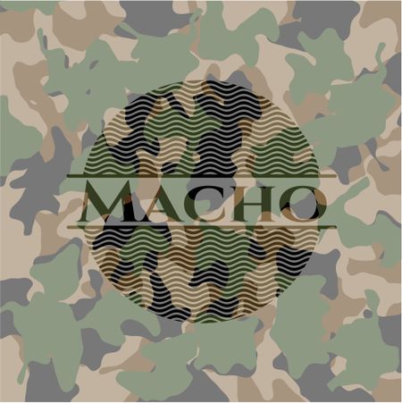 Macho on camouflaged texture