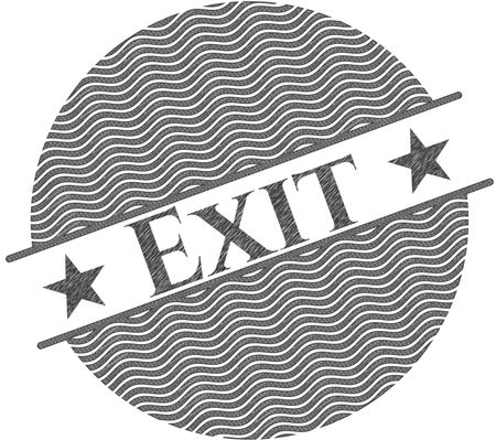 Exit pencil strokes emblem