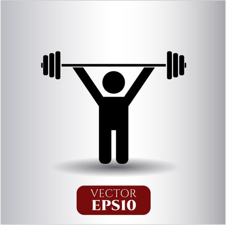 Weightlifting vector icon