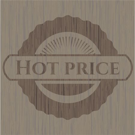 Hot Price wood icon or emblem