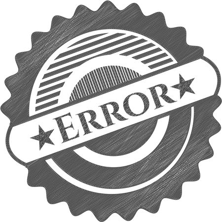 Error emblem draw with pencil effect