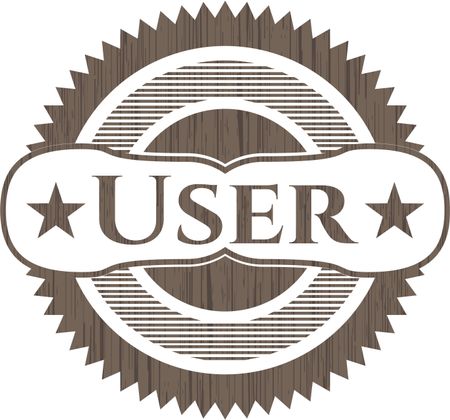User realistic wooden emblem