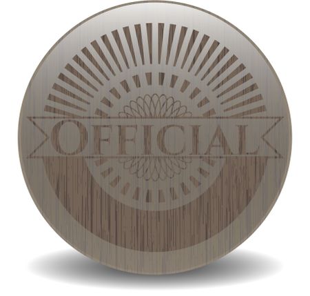Official retro style wooden emblem