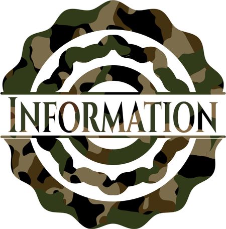 Information written on a camouflage texture