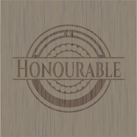 Honourable realistic wood emblem
