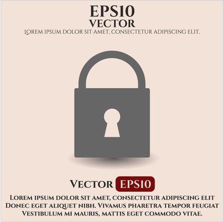 Closed Lock vector icon