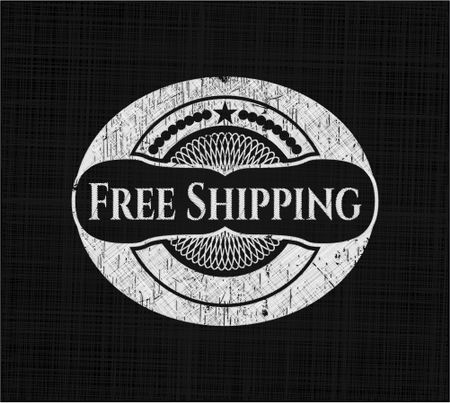 Free Shipping chalkboard emblem on black board