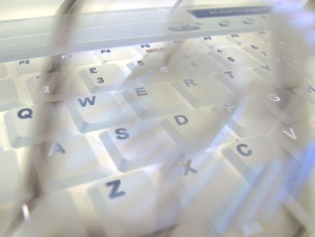 Abstract composition of a Querty Keyboard
