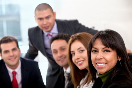 Group of young business people at the office