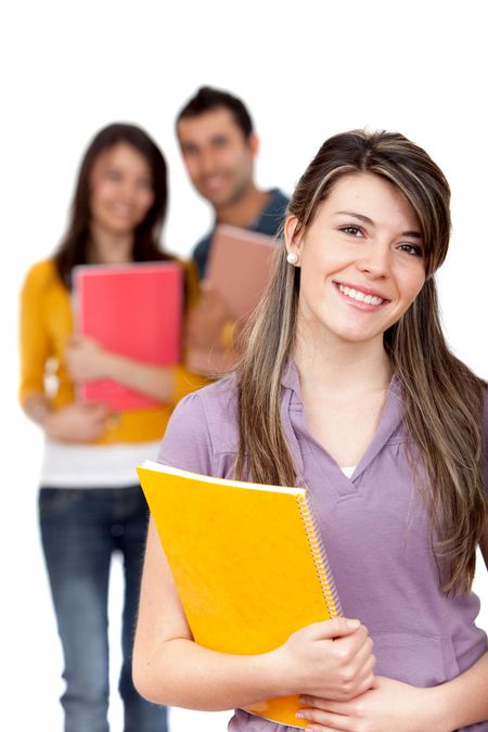 female-student-notebook-isolated-white-45829813 Female student with a notebook isolated over white