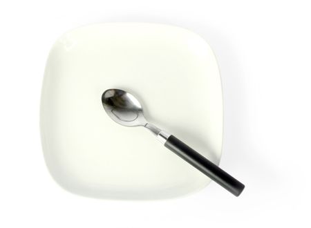 plate with spoon on top