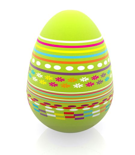 3D easter egg isolated over a white background