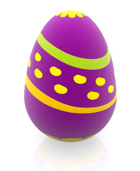 3D easter egg isolated over a white background