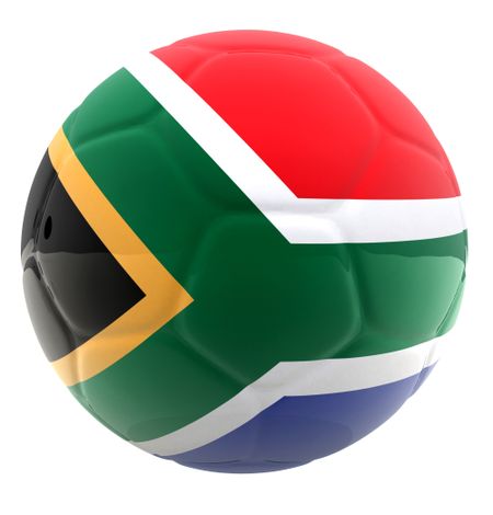 Football of the world cup South Africa 2010 - isolated over white