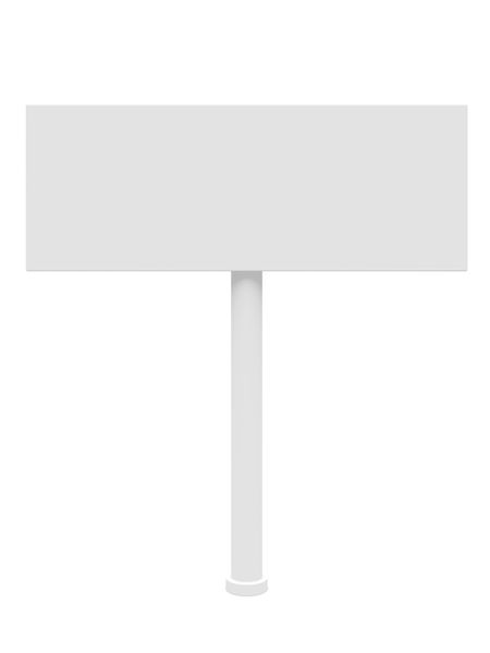 3d rendered illustration of a white blank sign