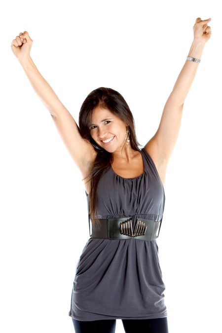 beautiful-excited-woman-isolated-white-background-49327744 Beautiful excited woman isolated over a white background