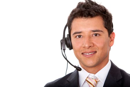 business-man-headset-isolated-white-background-49665919 Business man with a headset isolated over a white background