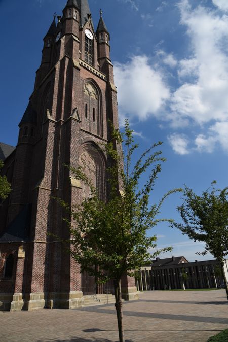 big church in a small village