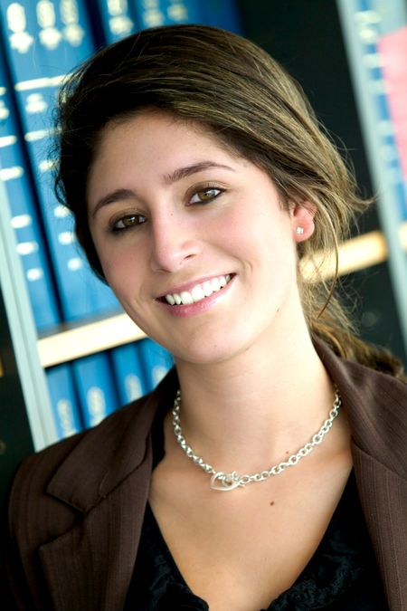 business woman portrait smiling in her office