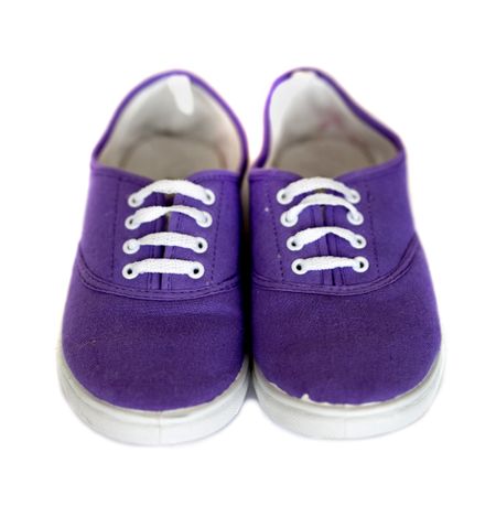 Casual sneakers or trainers isolated over a white background