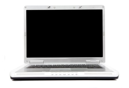 isolated laptop computer - generic model over a white background