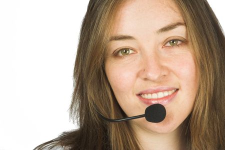 business / customer services representative with a headset