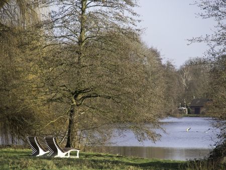 winter at a lake in germany