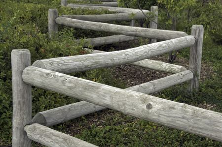 Zigzag wooden fence