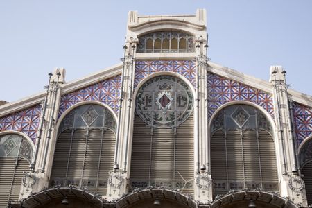 Central Market Facade; Valencia; Spain