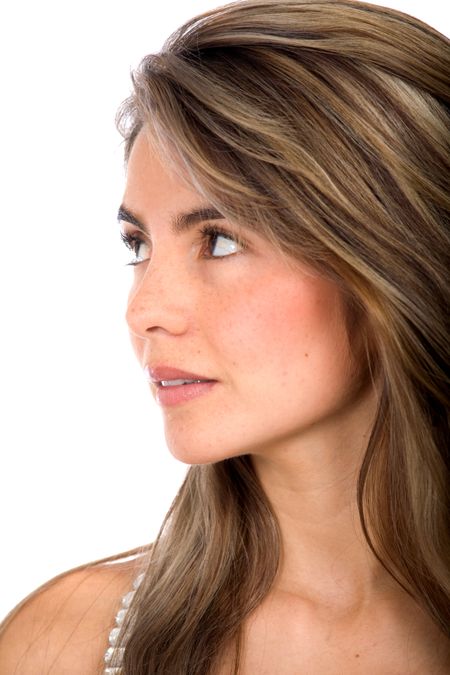 fashion-woman-profile-portrait-white-background-5437621 fashion woman profile portrait over a white background