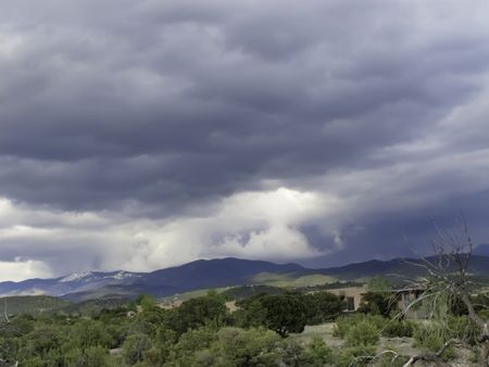 Storm clouds over northern New Mexico in spring